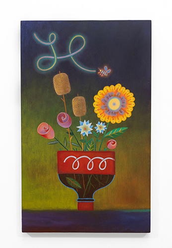 Daniel Leber. Abela y cola, 2025. Óleo sobre tabla, 50 x 30 cm - Guido Calvaresi