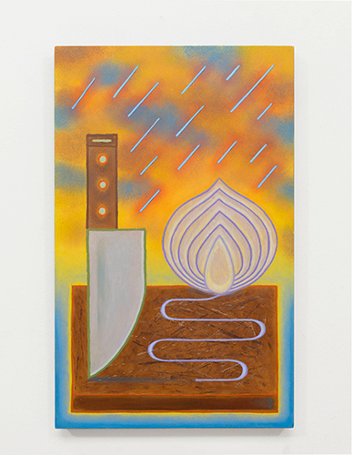 Daniel Leber. Jugo y lluvia, 2025. Óleo sobre tabla, 50 x 30 cm - Guido Calvaresi